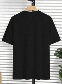 Men's Unisex Fashion Casual T-Shirt BEAR BOY´S Print 100% Cotton - màu đen - Xem 2
