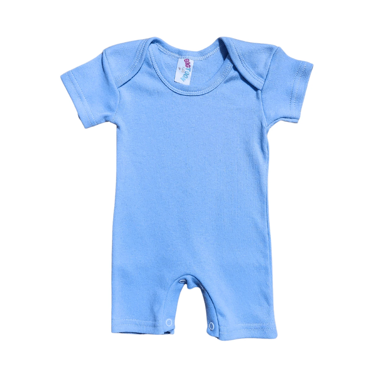 SHORT JUMPSUIT FOR BABIES SIZES S/M/L 100% COTTON SUEDINE - Màu xanh lam - Xem 1