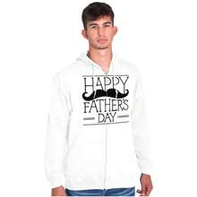 Happy Father's Day Dad Mustache Zip Hoodie Sweatshirt Men