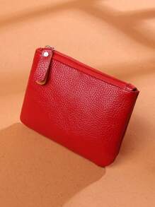 1pc Litchi Pattern Zipper Coin Slim Short Wallet With Card Slots Lightweight Fashion For Anniversary For Birthday Gift For Gift White-Collar Workers For Male For Female Business Casual For Women Wallet Purse Wallet Small Wallet - Multicolor - View 6