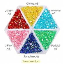 Multiple Colors 3-5mm Jelly AB Resin Non Hot Fix Rhinestones Flat Back Plastic Crystals Strass Glitters Big Package Stones - SB-Clear - View 4