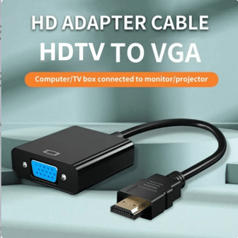 High Definition 1080P HDTV Compatible VGA Adapter, Digital Analog HDMI Male To Male VGA Cable Converter Suitable For PC, Laptop, Tablet Connection Cable