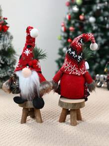 1pc Christmas Rudolph, Cartoon Cute Gnome Doll Christmas Ornament,Christmas Gift Pendant For Christmas Party Decoration, Christmas Decorations,New Year Party Decor Home Decor, Window, Living Room, Bar, Cafe Decoration, Xmas Party Favors Couple Christmas Gift,Christmas Party Supplies,Room Kitchen Table Decorations,Xmas Decor