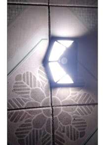 2 Đèn năng lượng mặt trời 100 Led có cảm biến chống thấm nước Đèn phản quang năng lượng mặt trời Đèn tường Led Đèn năng lượng mặt trời Trang trí sân vườn - màu đen - Xem 1