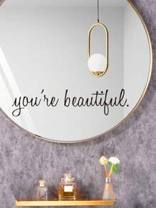 Adesivo da parete con design a citazione/slogan, adesivo da parete autoadesivo fai-da-te, adesivi, adesivo da parete, decalcomania in vinile per decorazioni domestiche, articoli per decorazioni primaverili per rinnovare la tua casa, adesivi decorativi Rama, regali per compleanni e lauree