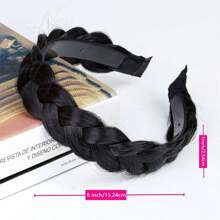 四股合成纤维编织发箍，梳状编织发圈，发饰，弹性编织发箍，女士假发 - 彩色 - 查看 10