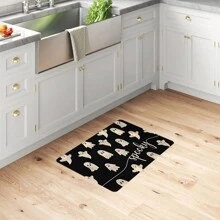 1pc Thickened 0.47 Inch/1.2cm Festive Kitchen Mat, Little Ghost Printing Kitchen Rug, Easy To Clean, Stain Resistant, Anti-Slip, Machine Washable Polyester Rug, Perfect For Living Room, Bedroom, Hallway, Bathroom, Laundry Room, Home Decor Decor, Home Decor - Multicolor - View 11