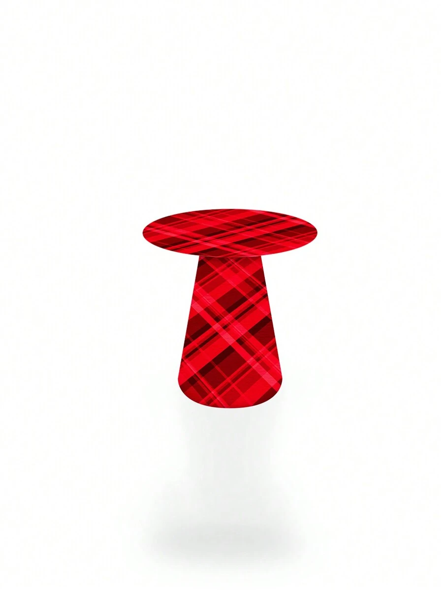 Decorative Sublimated Cone Table Cover For Party And Birthday Plaid Theme - Cone Table 87 - View 1