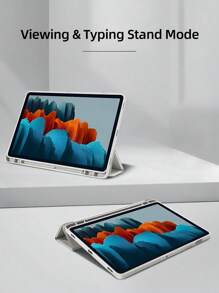 苹果 DANYCASE 平板电脑保护壳适用于三星 Galaxy Tab S7 S8 S9 11 英寸 S6 Lite 10.4 英寸 S7 FE S8+ S9+ S9FE+ 12.4 英寸软 TPU 保护壳 - 灰色 - 查看 2