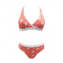 Kit With 3 Sets Of Children's Lingerie For Girls, Panties With Wide Elastic Lining, Top And Swimsuit - Nhiều màu - Xem 7