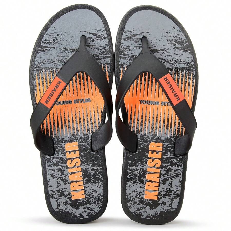 Chinelo Masculino Kraiser Young Styles Hertz - Laranja - Visão 1