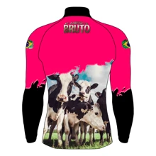 Áo sơ mi Pink Dutch Dairy Cow có khả năng chống nắng UV50+ - Màu Hồng Tươi - Xem 2