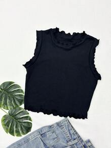 Women's Fashion Tank Top - 黑色 - 查看 1