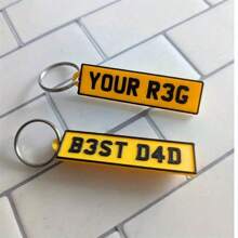 1 PIEZA Llavero de acrílico personalizado con nombre, llavero, placa de coche, etiqueta de licencia, regalo personalizado, regalo de graduación, regalo único, conmemorativo, personalizable - multicolor - Ver 7