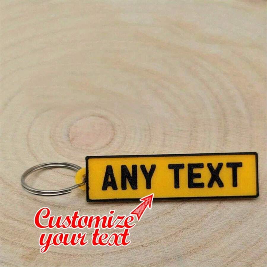 1 PIEZA Llavero de acrílico personalizado con nombre, llavero, placa de coche, etiqueta de licencia, regalo personalizado, regalo de graduación, regalo único, conmemorativo, personalizable - multicolor - Ver 1