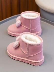 Kids 2024 New Stylish Girls Snow Boots, Children Padded Winter Boots, Warm Toddler Baby Shoes