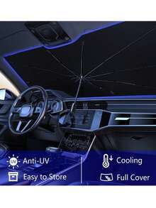 Tapasol Parabrisas Cubre Sol Para Coche Cortinas Parasol - Negro - Ver 7