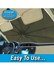 Tapasol Parabrisas Cubre Sol Para Coche Cortinas Parasol - Negro - Ver 2