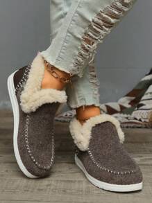 Sneakers infoltite e morbide da donna, con fodera in pelliccia, scarpe casual invernali confortevoli