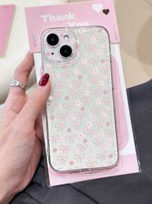 1 件可爱蝴蝶和雏菊花卉图案防震柔软透明手机壳适用于 iPhone 11/12/13/14/15 Pro Max