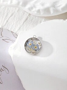 1 Máy Tính Thời Trang Quên Tôi Không Trang Trí Hoa Khô, hình Học Tròn Đồng Viền Kim Loại Bảo Quản Hoa Tự Nhiên DIY Phụ Kiện - tròn - Xem 2