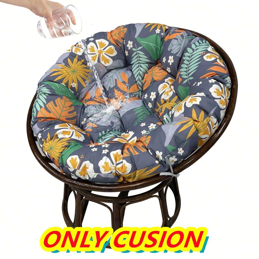 Outdoor Papasan Cushion Cover Only Round Seat Cushion Pad Outdoor Cushion Only, Thickened Overstuffed Round Cushion Chair Hanging Egg Chair Seat Cushion Chair Padded For Garden Chair Cushion,Patio,Backyard Papasan Chair Cushion Seat Pad For Easy Closure And Removal, Silky Smooth Fabric - Nhiều màu - Xem 1