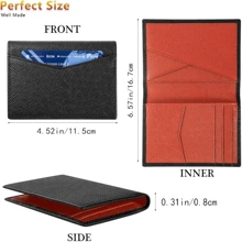 Wevalley WeValley Porte Cartes de Crédit, RFID Blocage, Bifold Portefeuille Homme Cuir Véritable, Rangement Carte de Crédit et Billets