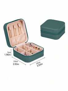 1pc Portable Jewelry Box For Earrings, Rings, Necklaces - Multicolor - View 8