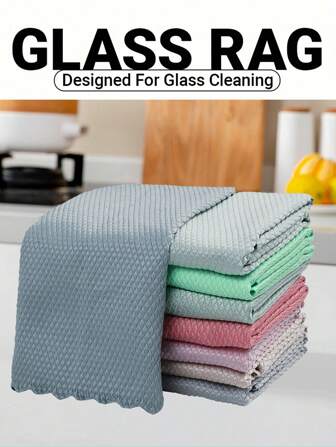 20/10/5 件鱼鳞擦洗器，用于清洁水槽，99% 污垢去除，家用清洁布，擦窗巾，多用途抹布清洁用品，无条纹且可重复使用，非常适合清洁厨房