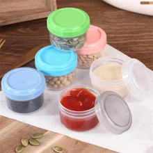 6 件 35 毫升沙拉酱容器带螺旋盖，塑料酱汁调味品容器带盖，适用于午餐盒、厨房、圣诞礼物 - 彩色 - 查看 7