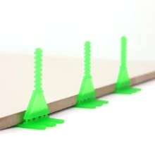 100pcs 1.5mm 3mm Rotate Tile Leveling Clips, Indoor And Outdoor Tile Laying Tools Spin Doctor Tile Leveling Threaded Base For Achieving Flat Floor Tile Installation - Green-1.5mm - View 3