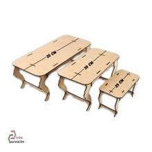 Divina Creacion Kit 16 Pzs Grandes Candy Bar Exhibidor Mesa de Dulces Fiestas Eventos MDF 3mm Resistentes - Marrón - Ver 6