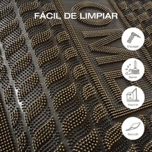 2 Tapetes para entrada de uso rudo de diseño aleatorio totalmente impermeable tapete para exterior - Aleatorio - Ver 4