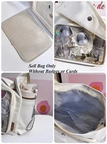 Y2K Japanese Harajuku School Bags For Teen Girls New 2024 Transparent Itabag Crossbody Bag DIY Badges Display Plate Ita Bag, Street & Japanese Style Women Bag - Yellow - View 8