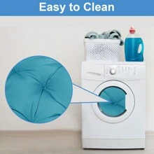 Outdoor Papasan Cushion Cover Only Round Seat Cushion Pad Outdoor Cushion Only, Thickened Overstuffed Round Cushion Chair Hanging Egg Chair Seat Cushion Chair Padded For Garden Chair Cushion,Patio,Backyard Papasan Chair Cushion Seat Pad For Easy Closure And Removal, Silky Smooth Fabric - 藍色 - 查看 8