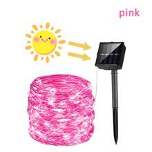 1Pc 50/100/150/200/300LED Đèn Năng Lượng Mặt Trời Ngoài Trời, 8 Chế Độ Dây Đèn LED Dây Đồng, Sân Vườn Ngày Lễ Trang Trí Giáng Sinh, Đèn Trang Trí Halloween Ngoài Trời 22.97/39.37/55.77/72.18/104.99Ft - màu đen - Xem 17