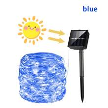 1Pc 50/100/150/200/300LED Đèn Năng Lượng Mặt Trời Ngoài Trời, 8 Chế Độ Dây Đèn LED Dây Đồng, Sân Vườn Ngày Lễ Trang Trí Giáng Sinh, Đèn Trang Trí Halloween Ngoài Trời 22.97/39.37/55.77/72.18/104.99Ft - màu đen - Xem 26