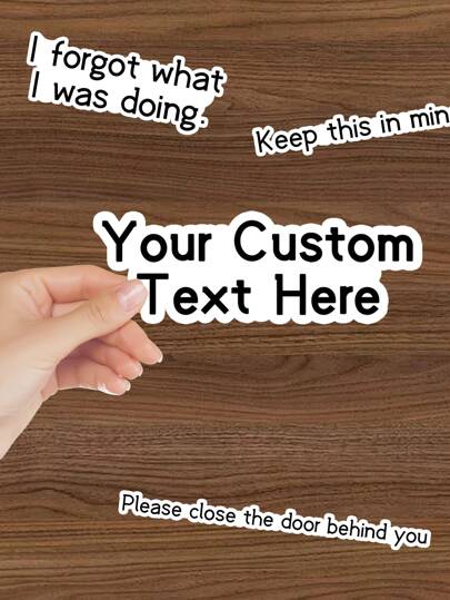 2pcs Custom Text PVC Stickers, Making Personalized Stickers, Using Quotes Or Your Favorite Text Stickers, Text Customization Content, Laptop Stickers, Water Bottle Stickers, Personalized Stickers, Affirmation Stickers, Custom Text Gifts, School Essentials, Customized Stickers, Back To Multi-Functional, Stylish, High-Quality, Unique, Tea Room, Home, Garden, Office, For Valentine's Day, For Mother's Day, For Father's Day, For Graduation, For Weddings, For Housewarming, Home & Living, Haunt Your Home, Personalized Labels, Chic Design