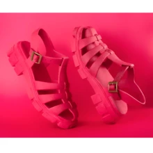 Children's Gladiator Sandals Fisherman Tratorada Beautiful, Light And Soft - 玫紅色 - 查看 2