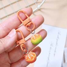 Orange & Lemon Slice Pendant Keychain Charm, Bag Accessory, Gift - Multicolor - View 6