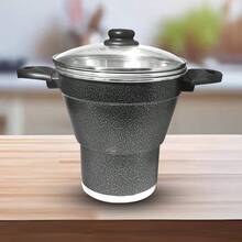 Graphite Aluminum Vegetable Pot With Glass Lid 750ml - 灰色 - 查看 1