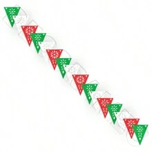 DECORAMEC PAPER CRAFT Papel Picado Banderin Fiestas Patrias Tira Plastico Picado Tricolor Triangulo en Tira para Decoracion Mexicana Fiestas Mexicanas - Multicolor - Ver 5