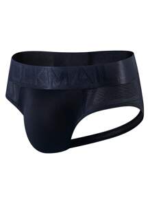 1 件 JOCKMAIL 男士透气网眼镂空提臀三角裤 - 黑色 - 查看 5