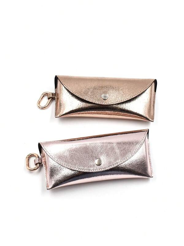 Golden Funky Eye Glasses Case With Hook  Eyewear Protection Case Accessory Glasses Accessories For Women