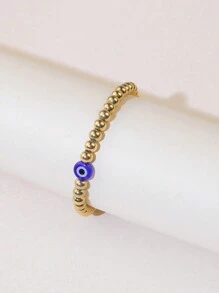 1 件幸运蓝色邪眼不锈钢串珠手链带祝福卡女士 - 彩色 - 查看 8