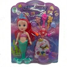 Mermaid Princess Makeup Toy And Doll With LED Light - 隨機的 - 查看 4