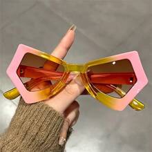 1pc Butterfly Cat Eye Fashion Glasses Y2K Jelly Colorblock Futuristic Style, Suitable For Beach, Party, Club, Favored By Women Beach Accessories For Women Glasses Shades Basics Fall Winter Women Outfits Clothes Business Casual Gifts Leopard Y2KFest MusicFest For Summer Beach Vacation,Outdoor,Travel