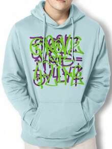 Grove ST Print SA Jacket Sweatshirt Kangaroo GPJ1 - Baby Blue - View 1