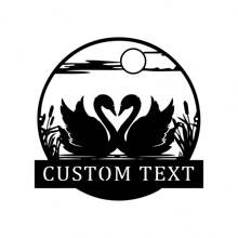 1 件个性化足球运动员姓名标牌、金属墙艺术、足球姓名标牌、运动姓名标牌、足球运动员礼物足球奖牌持有人天鹅情侣金属 - 彩色 - 查看 12