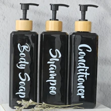 16.9oz Shampoo And Conditioner Dispenser - Pump Bottles For Shower Wall - Set Of 3 Shampoo, Conditioner & Body Wash  Refillable Bottles For Bathroom - Multicolor - View 5